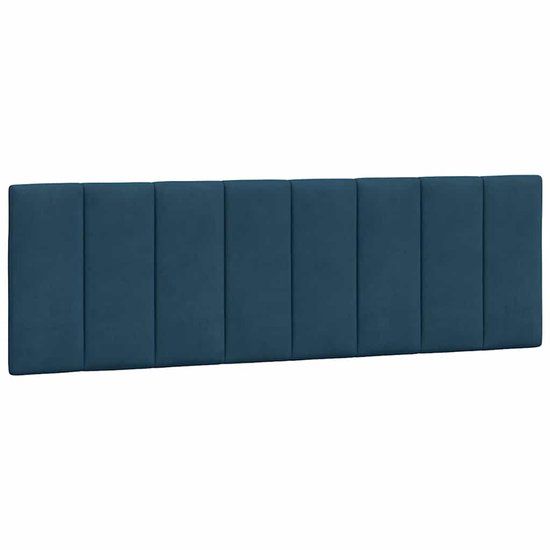 vidaXL Hoofdbordkussen 160 cm fluweel blauw