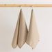 Belum Set van 2 theedoeken, machinewasbaar, 100% linnen, theedoeken 45 x 70 cm, herbruikbare keukendoeken (taupe)