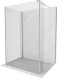 Mexen Kioto paroi de douche Walk-in 90 x 80 x 200 cm, transparent, nickel brossé