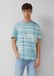 s.Oliver T-shirt Linnenmix met all-over print turquoise