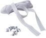 IPEA Ritssluiting maat 3# doorlopende ketting - 10 meter - nylon touw + 25 schuivers inbegrepen - ritssluiting - op maat te snijden om te naaien, 3 kleuren om uit te kiezen, wit B, breedte 30 mm