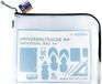 HERMA 20022 A4-documententas met ritssluiting (36 x 28 cm) groot transparant vak met ritssluiting voor documenten, mappen, speelgoed, opbergtas, zwart