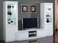 Mobistoxx ROMEO Tv-meubel set hoogglans wit met verlichting