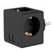 Accezz Verdeelstekker met USB A en USB C Poorten - 3 Stopcontacten - 4000W Snellader - Stekkerdoos / Stopcontact Splitter - Zwart