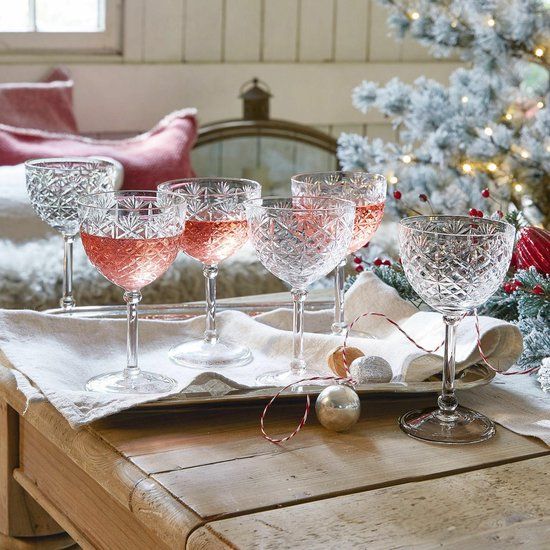 LOBERON Champagneglas set van 6 Olite helder