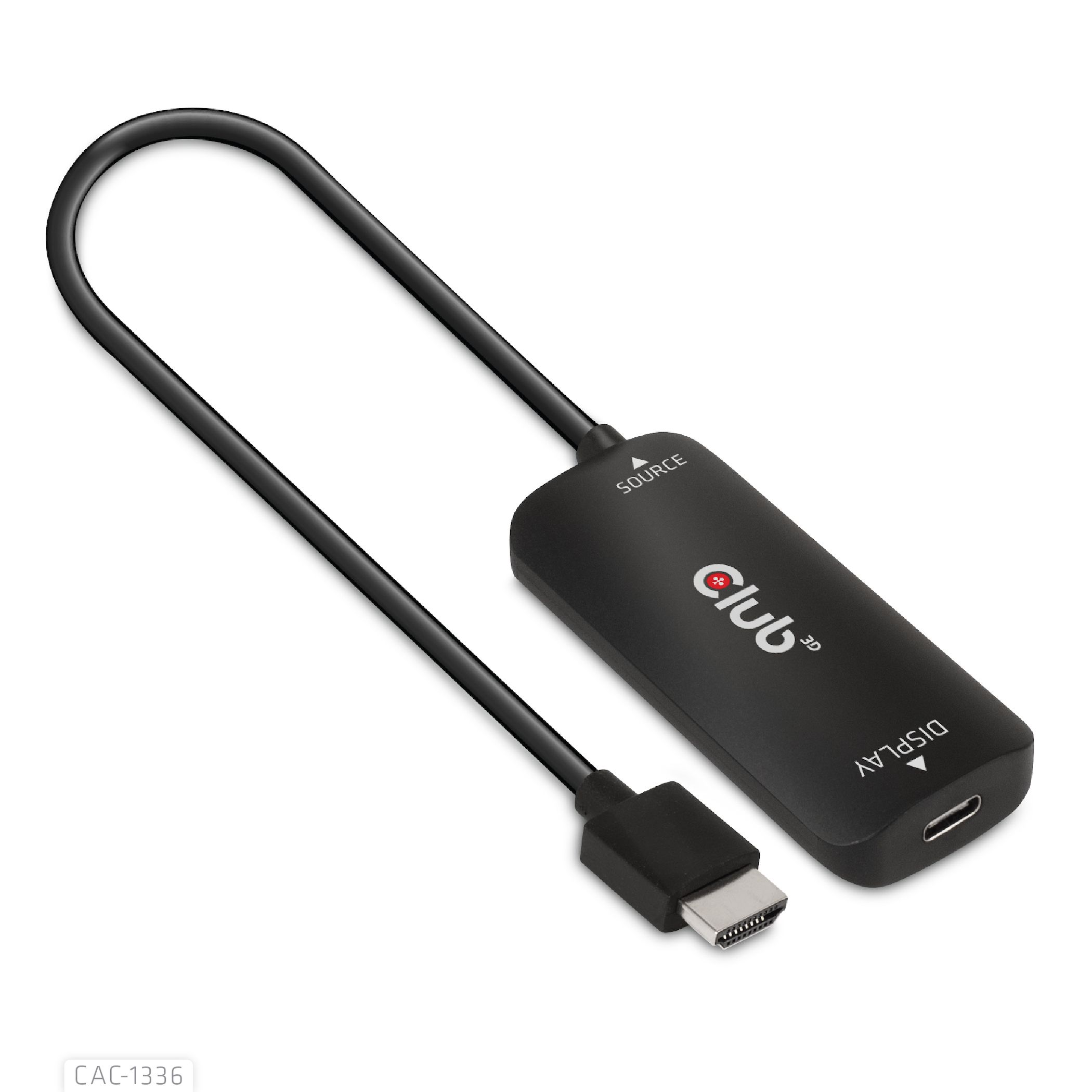 CLUB3D HDMI + Micro USB to USB Type-C 4K120Hz or 8K30Hz Adapter - 1m