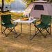 Set de meubles de camping 3 pièces, vert, XL : table 80x60x68 cm + chaises de camping