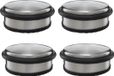 Protect-it Deurstopper/deurbuffer - 4 stuks - RVS - Zilver