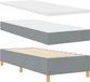 vidaXL Boxspring bed met hoofdeinde Lichtgrijs 200 x 80 cm Stof