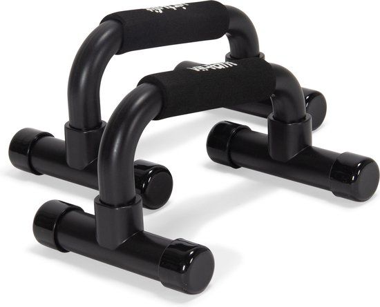 VirtuFit Push Up Bars - Opdruksteunen - Kunststof - Fitness - Foam Handvaten - Antislip - Zwart