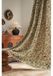 Omgoods - Rideaux style champêtre - Doupion opaque beige vintage avec motif jacquard et pompons