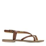 Les Dresco Chou sandaal dames bruin leer platte sandalen maat 40