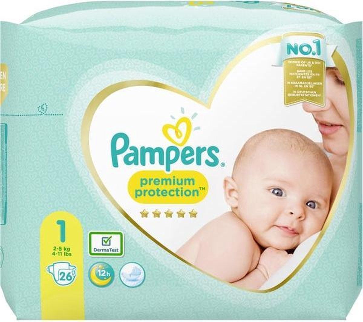 Pampers Premium Protection Newborn Baby maat 1 - 26 stuks