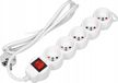 Virone Multiprise À 5 Prises - 3 M - Blanc - Avec Interrupteur Lumineux - Sûre Et Pratique