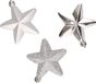 Decoris Boule de Noël Étoiles - 6 pièces - Argent - 7 cm - Plastique