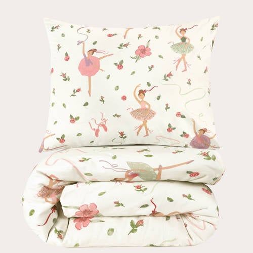 NOUS Kids ballerina katoenen dekbedovertrek kinderbed (120x150 cm)