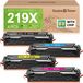 219X cartouches de toner avec puce, pack de 4, noir, cyan, magenta, jaune
