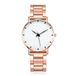 LGT JWLS Herenhorloge - Extra Plat Quartz Uurwerk - Rosékleurig Staal met Witte Wijzerplaat