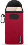 MobyDefend Hoesje - Geschikt voor Motorola Edge 50 - Neopreen Pouch Met Karabijnhaak - Insteek - Riemlus - Rood