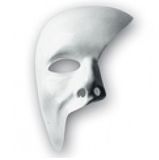 Merkloos Carnaval verkleed masker phantom of the opera - 24x - wit - met elastiekje - plastic - zelf beschilderbaar