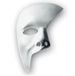 Merkloos Carnaval verkleed masker phantom of the opera - 24x - wit - met elastiekje - plastic - zelf beschilderbaar