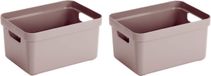 Sunware Opbergbox Sigma - 4x - plastique - rose - 5 litre - 25,2 x 18 x 12,2 cm