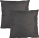 Anna's Collection Coussins d'extérieur/de jardin - 2 pièces - Anthracite - 60 x 60 cm