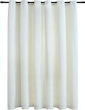 vidaXL Rideau occultant à œillets 290x245 cm velours crème