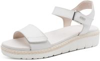 Tamaris Sandales compensées femme cuir blanc velcro 39