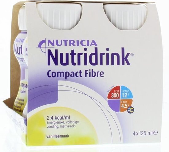 Nutridrink Compact Fibre Vanille 4x125ml