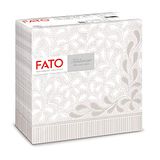 Fato - Droge papieren servetten, Airlaid, stoffen effect, 50 stuks servetten, grootte 40x40 gevouwen in 4, design Botanic Dust