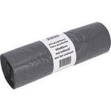 Cleaninq Afvalzak 60x80cm LDPE recycled T30 60L met trekband grijs