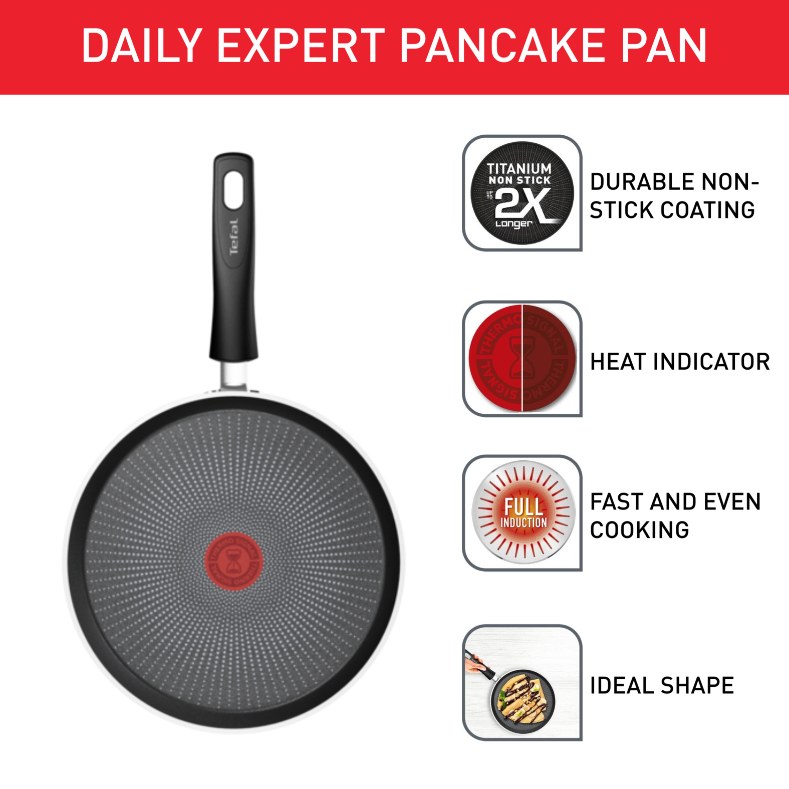 Tefal So Expert pannenkoekpan 25 cm - inductie