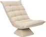 HOMCOM Chaise de sol - Microfibre velours - 62x70x95cm - Beige