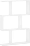 vidaXL Wandplank Wit 72 x 17 x 105 cm Bewerkt hout