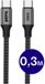 Buddi Flex | USB-C naar USB-C Kabel | 100W Super Fast Charge | Power Delivery Snelladen | 480Mbps Dataoverdracht | Gevlochten Nylon | Geschikt voor o.a. iPhone 15 / 16 & Samsung S25-serie | 0.3M Zwart