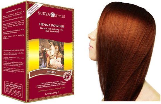 Surya Brasil Henna Poeder Haarverf - Bruin - 50 g
