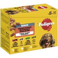 Pedigree natvoer hond senior, multipack, gemengde selectie, in gelei 12x100 g
