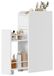 Armoire de salle de bain étroite avec 2 tiroirs, équipée d'un dispositif anti-basculement, dimensions 18x40x70 cm, couleur blanc