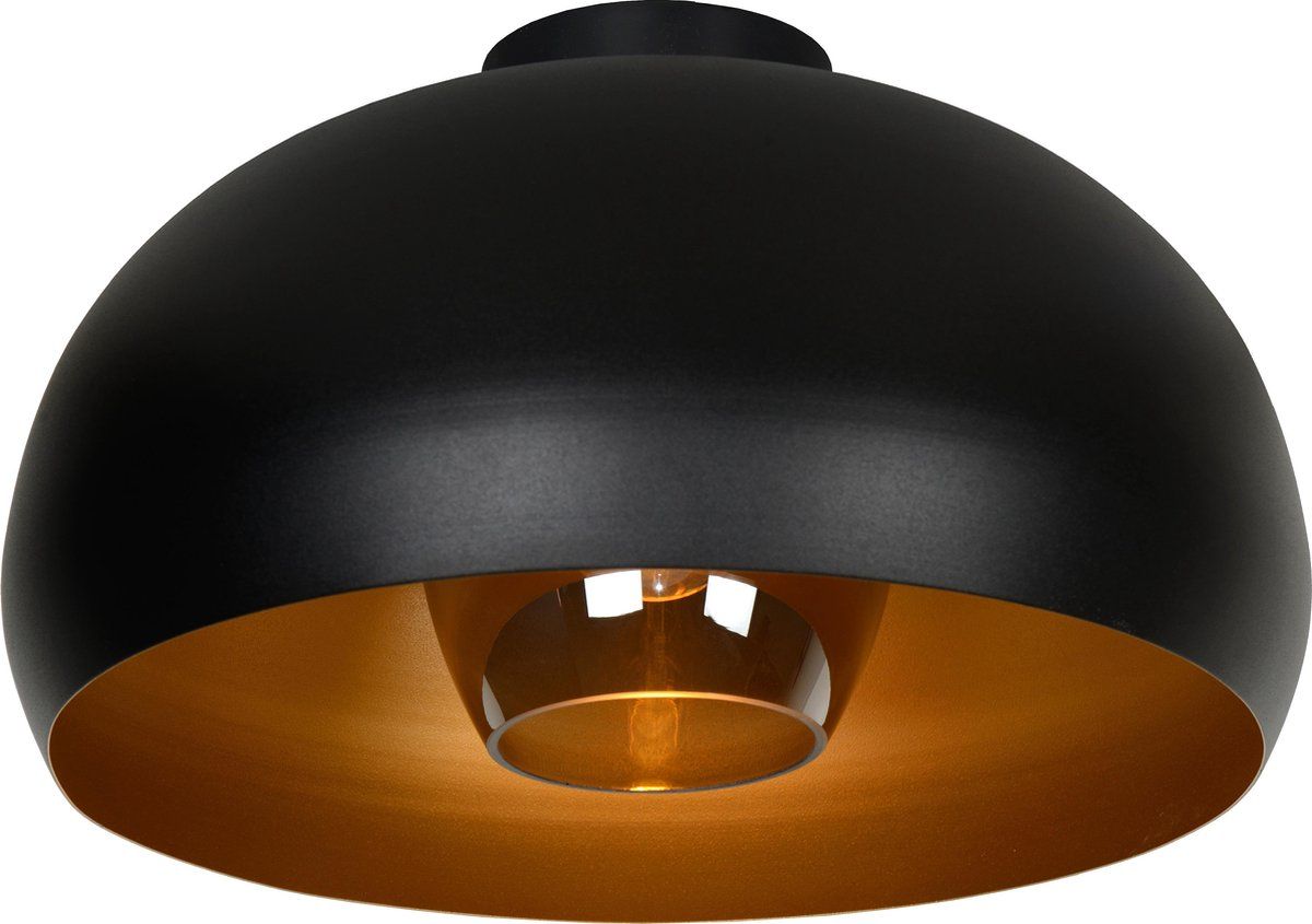 Lucide SHARAN Plafonnière - Ø 38 cm - Zwart - E27 - Staal