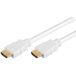 PremiumCord 4K High Speed HDMI-kabel M/M 10,2Gbps met ethernet, compatibel met video 4K @30Hz 2160p, Full HD 1080p, 3X afgeschermd, Deep Color, 3D, Arc, HDR, vergulde stekkers, wit, 15 m