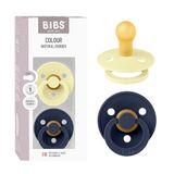 BIBS Kleuren Speen 0m+ 2 Stuks Natuurlijk Latex BPA-Vrij