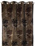 Zonder OSAKA Zonder gordijn, jacquard, chenille, zwaar, 140 x 280 cm, chocoladebruin, polyester