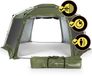 Lumaland Where Tomorrow Pop-up Paviljoen – Opvouwbare Partytent voor Camping en Outdoor, Stabiel en Waterafstotend Tuinpaviljoen met Insectenbescherming, Zon- en Regenbescherming