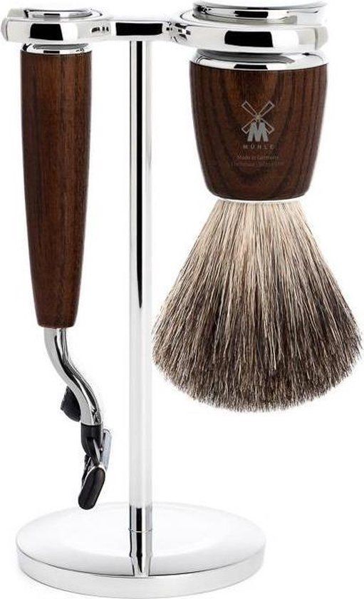 Mühle Rytmo Essenhout Scheerset - Mach3 - 3-Delig - Unisex