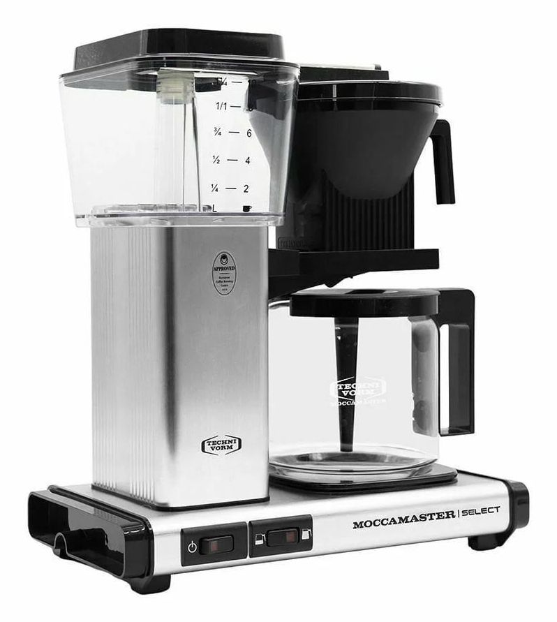 Moccamaster KBG 741 Filter Coffee Maker - 1.25L - Black/Stainless Steel