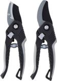 Merkloos Snoeischaren - 2x st - grijs - 20 cm