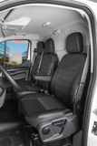 Walser Premium autozetelhoezen compatibel met Ford Transit Custom enkele zetel en dubbele bank vooraan in imitatieleer vanaf bouwjaar 2012 - Vandaag.