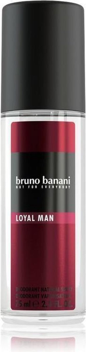 Bruno Banani Loyal Man, Deodorant Natural Spray, Aromatische deodorant voor heren, 1 x 75 ml