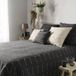 douceur Coton d'Interieur beddensprei 180x220 cm Antraciet/Wit